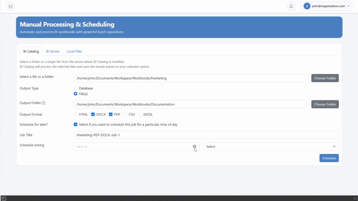 Rapid BI Catalog — Automated Dashboard Documentation output